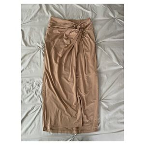 Express Tan Midi Skirt
